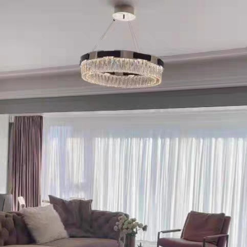 New Designer Recommended Modern Light Luxury Round / oval Crystal Chandelier for Living Room / dining Room