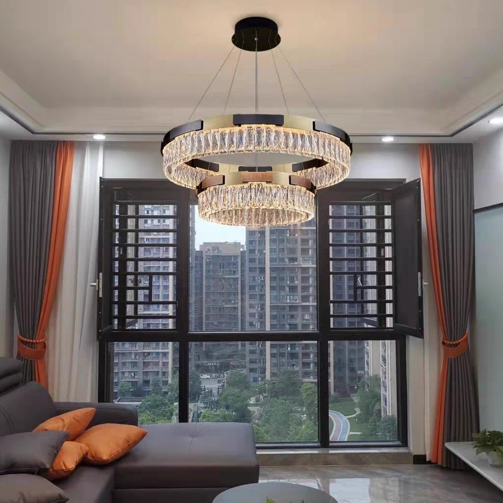 New Designer Recommended Modern Light Luxury Round / oval Crystal Chandelier for Living Room / dining Room