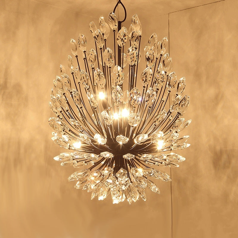 Modern Iron Art Bouquet Shape Branch Crystal Chandelier for Living Room / dining Room / coffe Shops