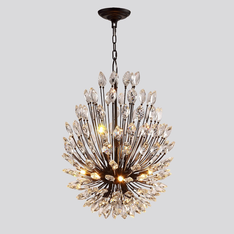 Modern Iron Art Bouquet Shape Branch Crystal Chandelier for Living Room / dining Room / coffe Shops