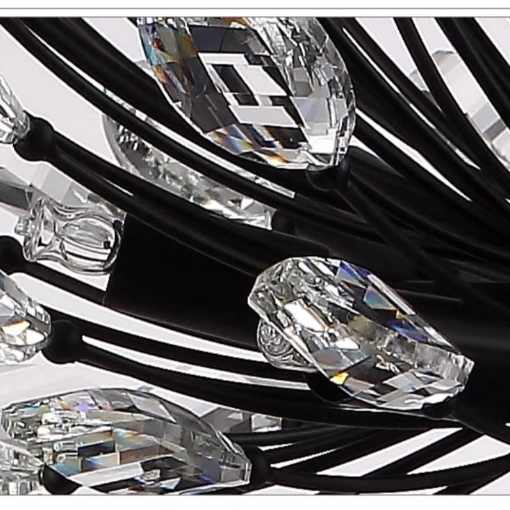Modern Iron Art Bouquet Shape Branch Crystal Chandelier for Living Room / dining Room / coffe Shops