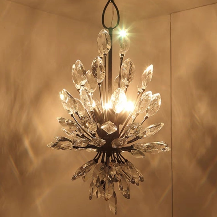 Modern Iron Art Bouquet Shape Branch Crystal Chandelier for Living Room / dining Room / coffe Shops