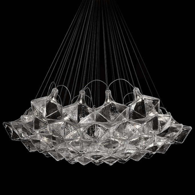 New Oversize Modern Minimalist Glass Art Chandelier for Living Room / stairs / foyer