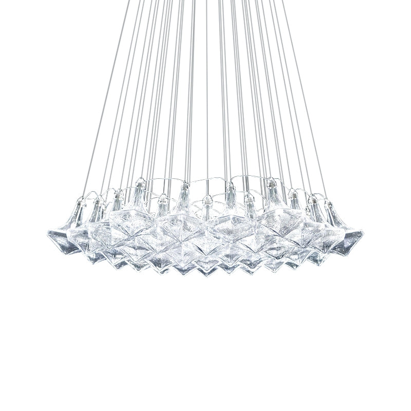 New Oversize Modern Minimalist Glass Art Chandelier for Living Room / stairs / foyer