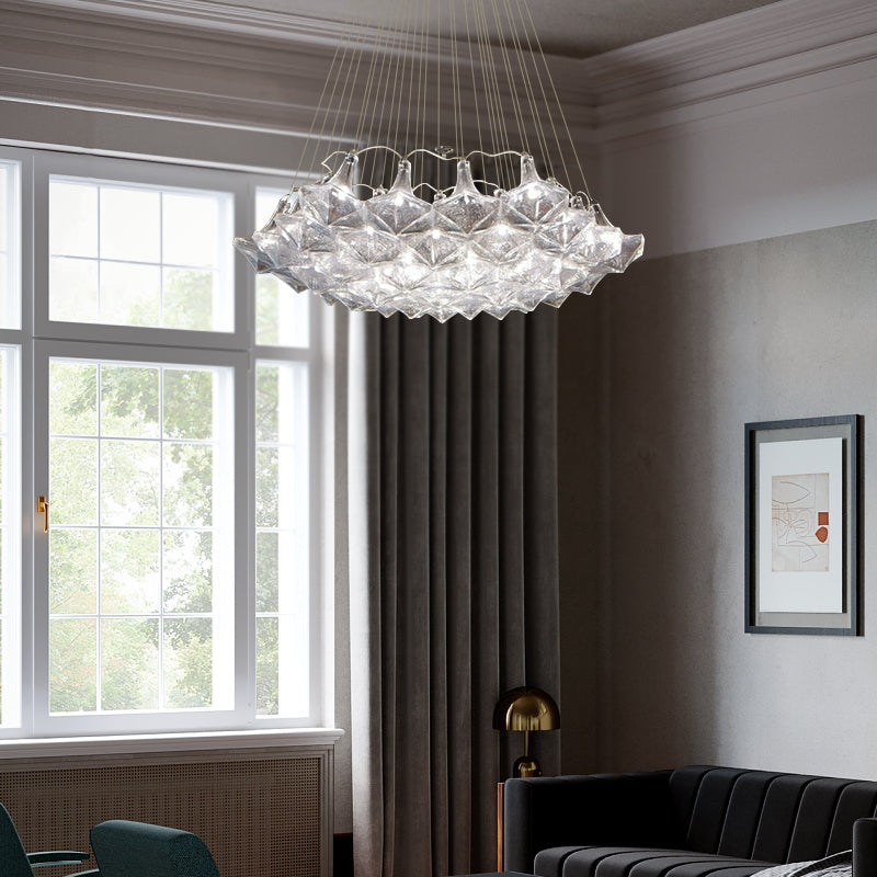 New Oversize Modern Minimalist Glass Art Chandelier for Living Room / stairs / foyer