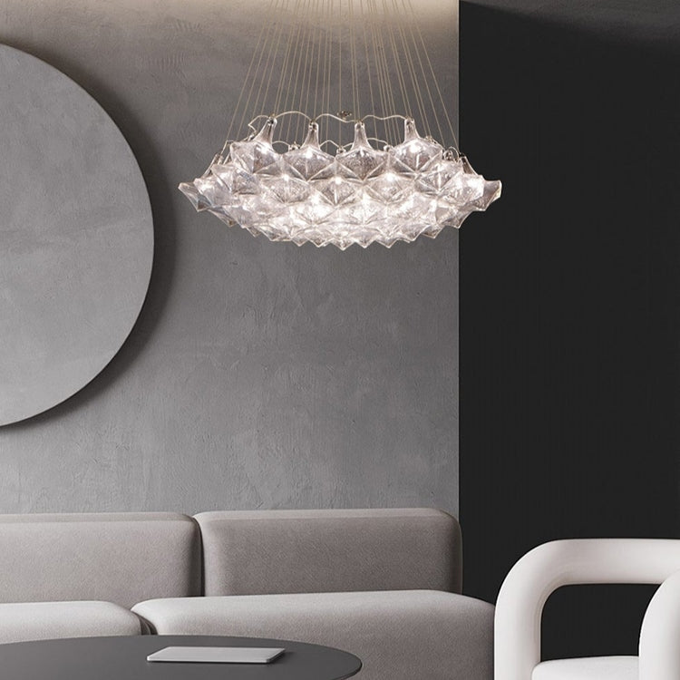 New Oversize Modern Minimalist Glass Art Chandelier for Living Room / stairs / foyer