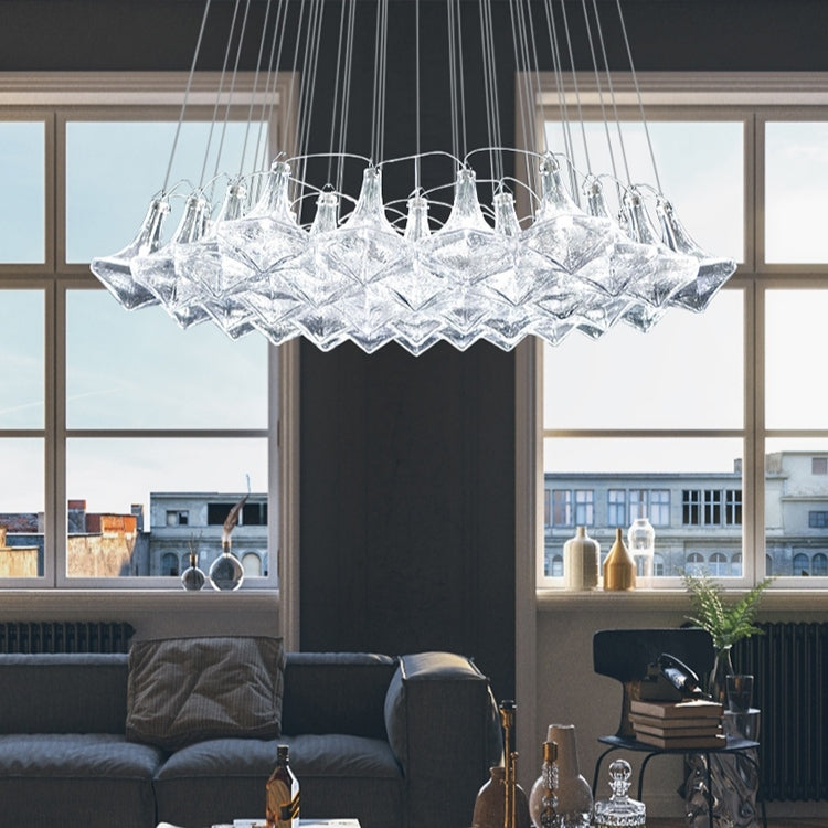 New Oversize Modern Minimalist Glass Art Chandelier for Living Room / stairs / foyer