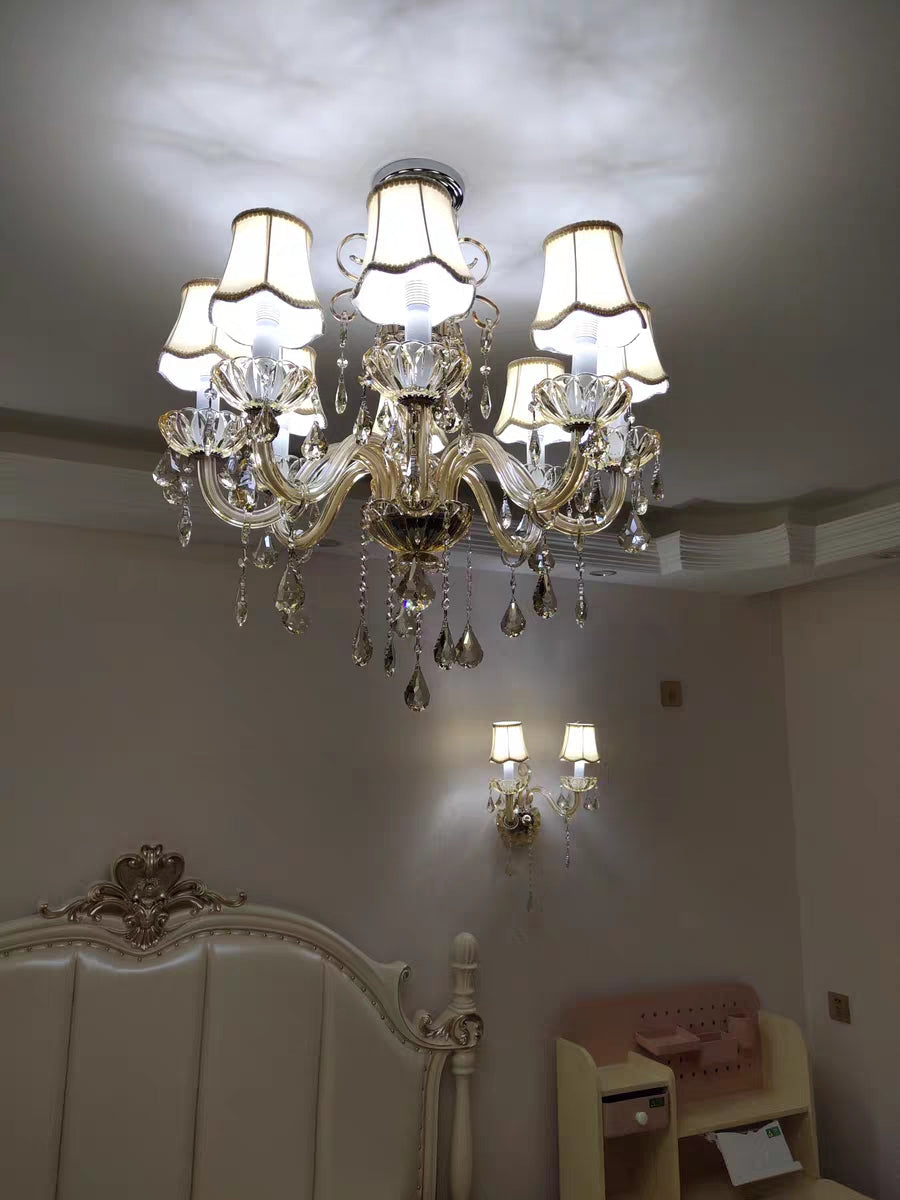 Extra Large Luxury Multi-Tiered Crystal Pendant Chandelier for High-Ceiling Rooms