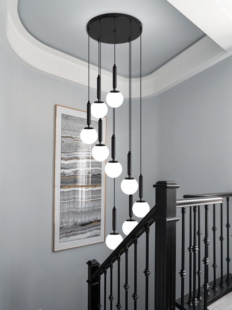 Extra Large Nordic Minimalist Long Pendant Light for Spiral Staircase / high-Ceiling Room