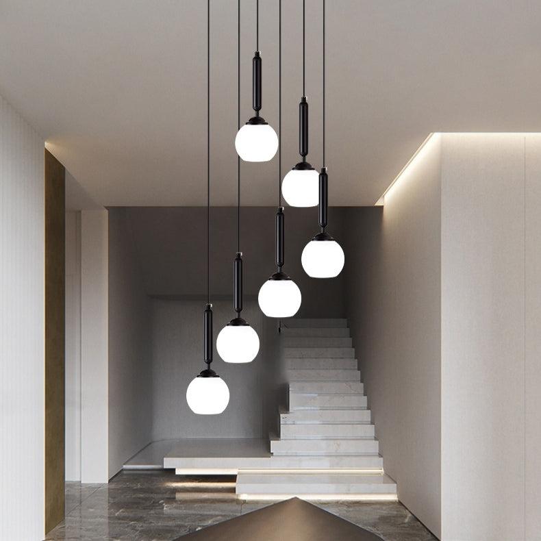 Extra Large Nordic Minimalist Long Pendant Light for Spiral Staircase / high-Ceiling Room