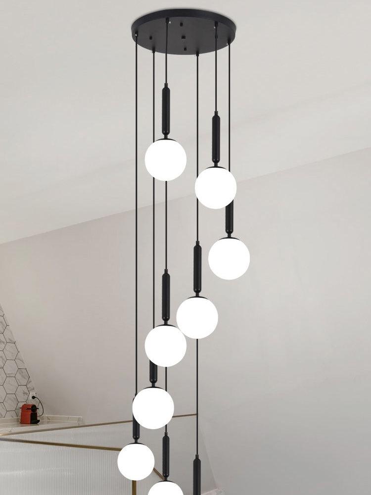 Extra Large Nordic Minimalist Long Pendant Light for Spiral Staircase / high-Ceiling Room