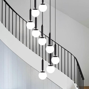 Extra Large Nordic Minimalist Long Pendant Light for Spiral Staircase / high-Ceiling Room