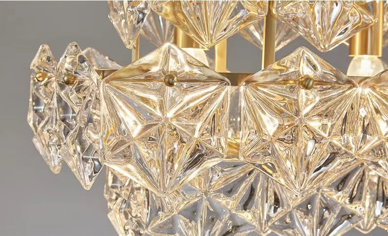 Designer Recommended Modern Rectangle Crystal Pendant Chandelier for Dining Table / kitchen Island / bar