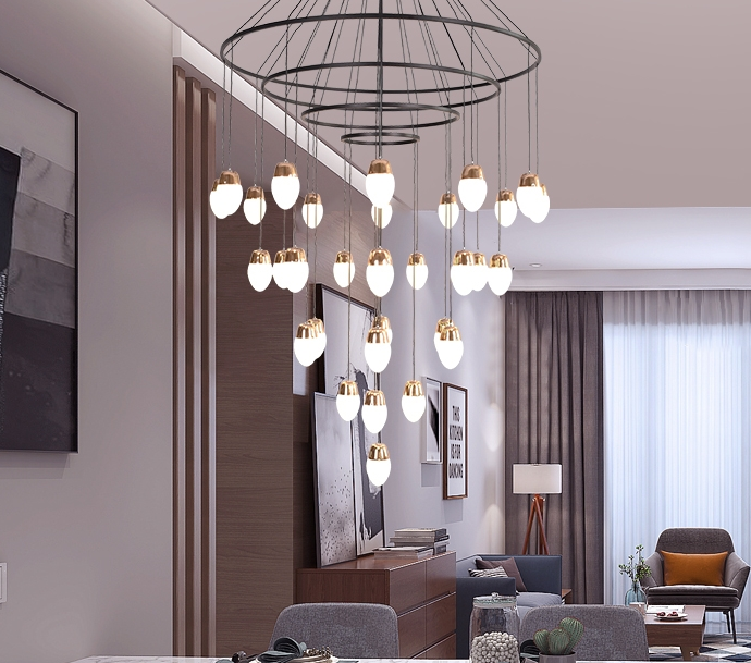 Extra Large Post-Modern Multi-Tier Chandelier for High-Ceiling Room / stairs