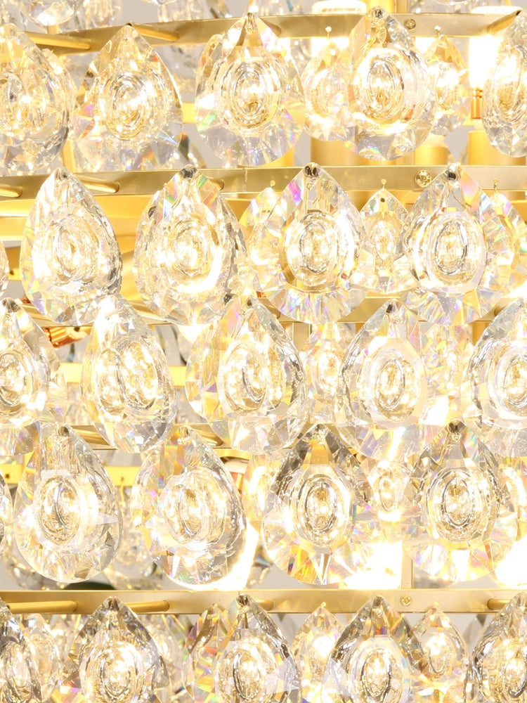 New Modern Tiers Raindrop Crystal Chandelier for Living / dining Room / bedroom / cafe