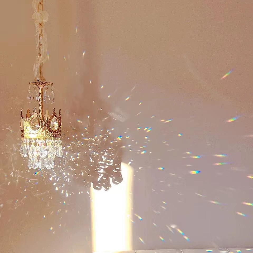 Designer Model Light Luxury Crown Crystal Pendant Chandelier for Bedside / foyer / dining Room