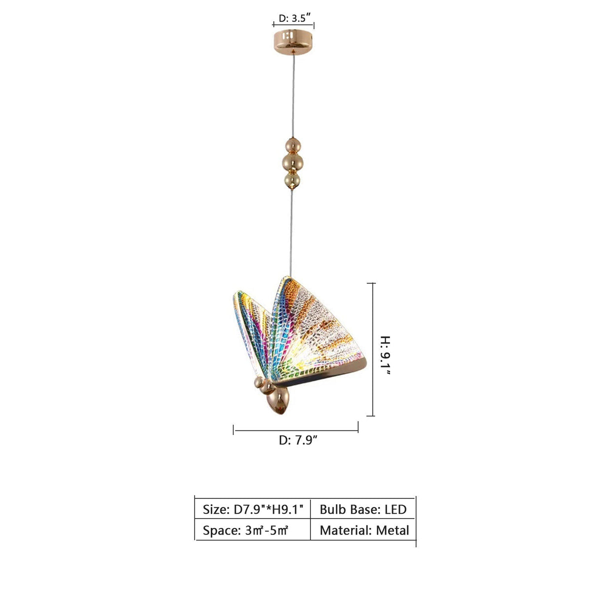 Extra Large Light Luxury Art Butterfly Pendant Chandelier for Bedroom / dining Room / staircase