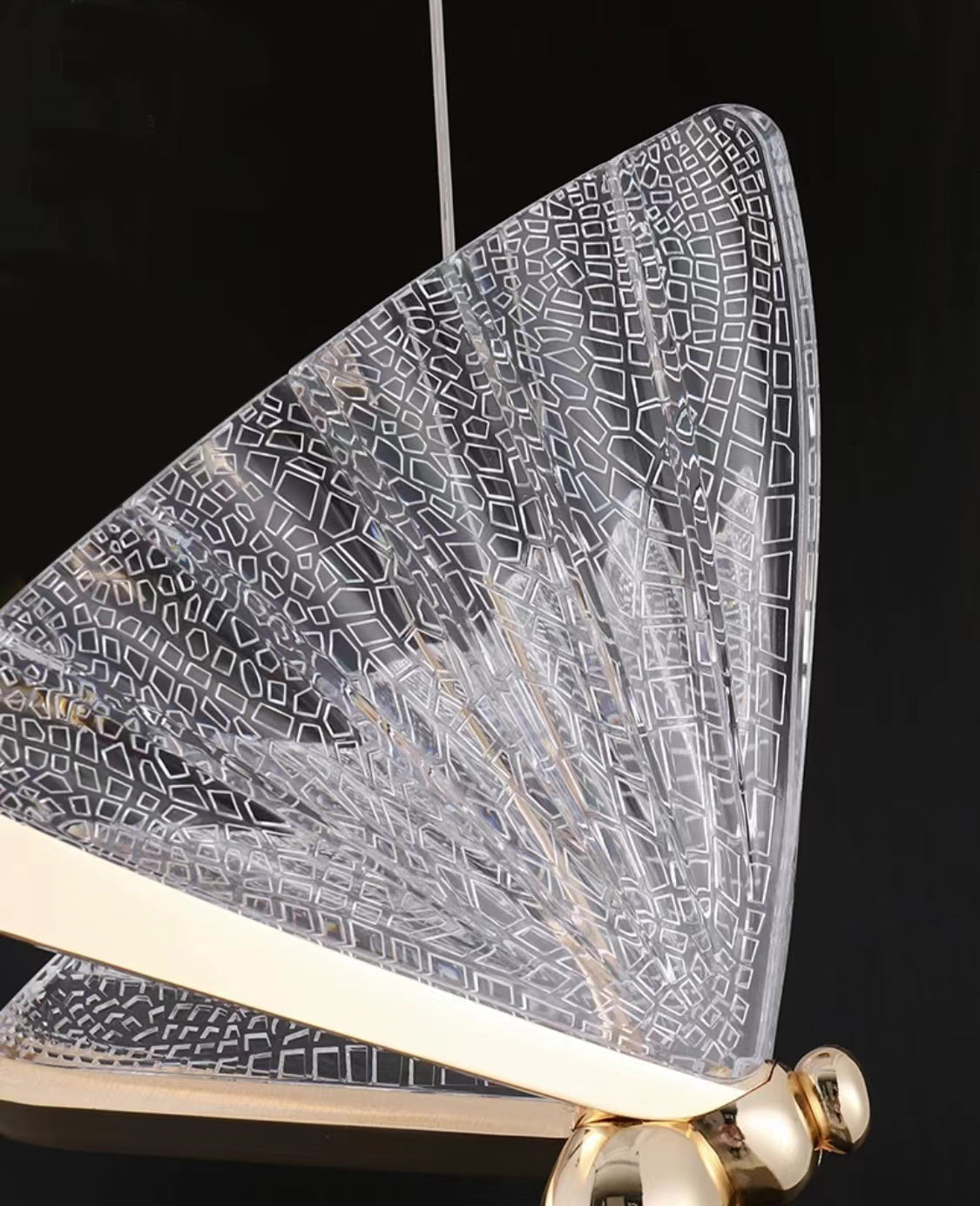 Extra Large Light Luxury Art Butterfly Pendant Chandelier for Bedroom / dining Room / staircase