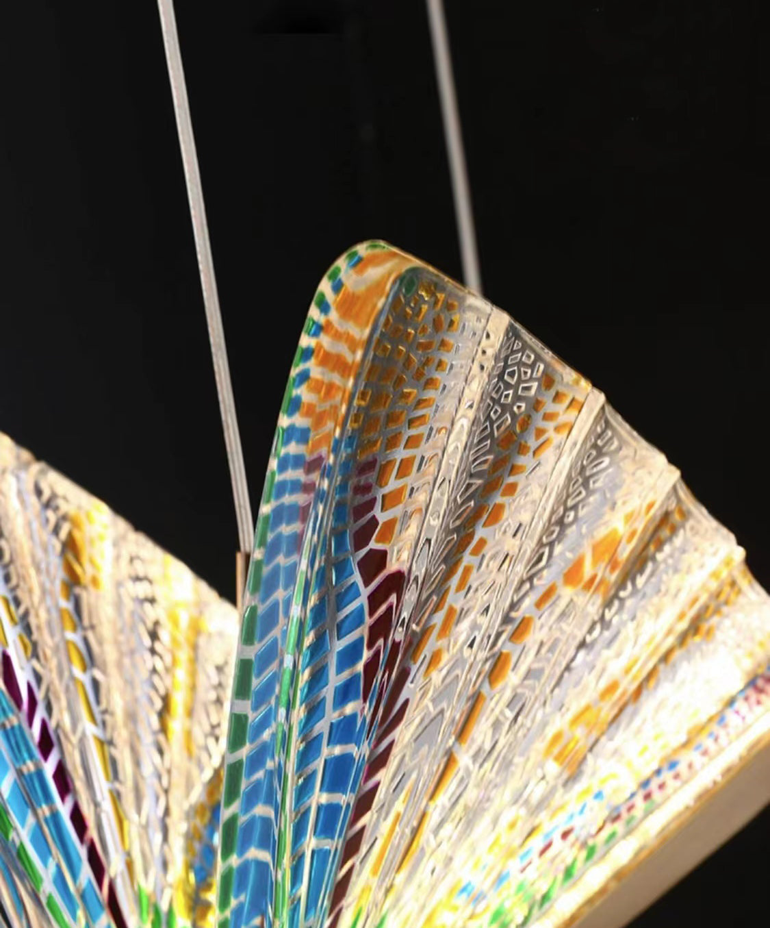 Extra Large Light Luxury Art Butterfly Pendant Chandelier for Bedroom / dining Room / staircase