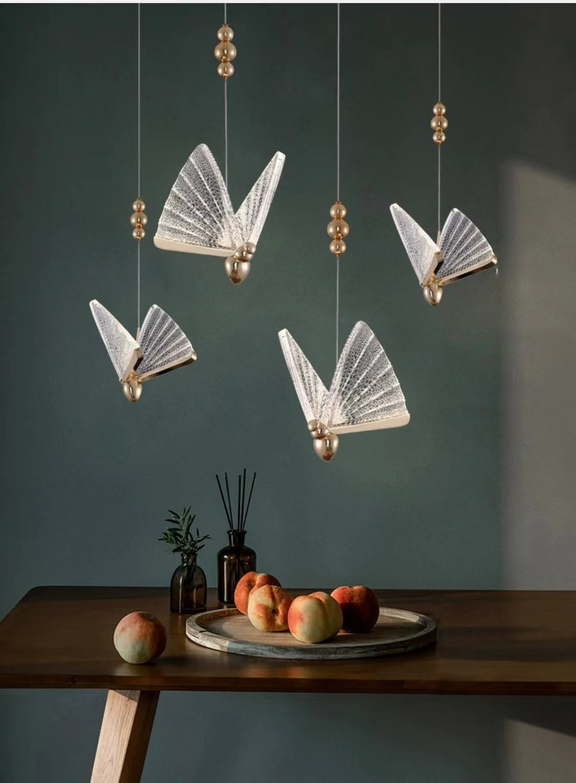 Extra Large Light Luxury Art Butterfly Pendant Chandelier for Bedroom / dining Room / staircase