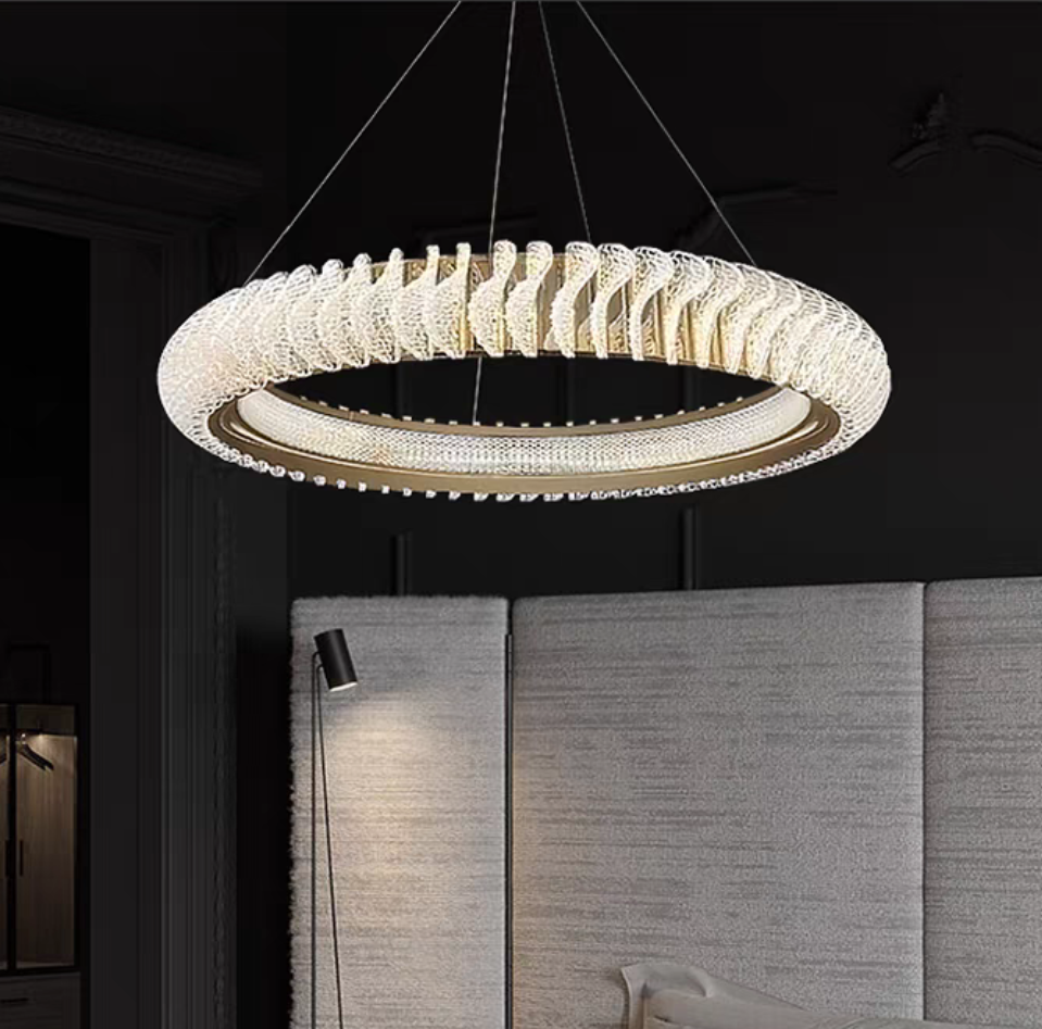 Extra Large Tiers Modern Stainless Steel Ring Chandelier for Living Room / foyer / big Entrys