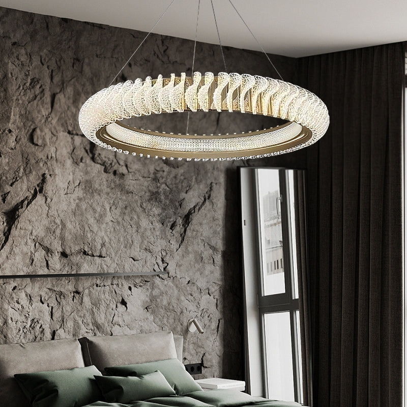 Extra Large Tiers Modern Stainless Steel Ring Chandelier for Living Room / foyer / big Entrys