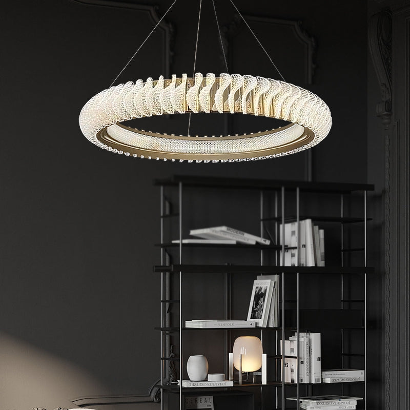 Extra Large Tiers Modern Stainless Steel Ring Chandelier for Living Room / foyer / big Entrys