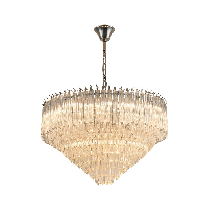 Multi-Tier Modern Light Luxury Crystal Rods Pendant Chandelier for Living Room / bedroom / foyer / entrys