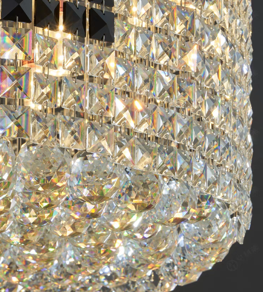 Designer Model Flush Mount Crystal Pendant Round Chandelier for Living / dining Room / study