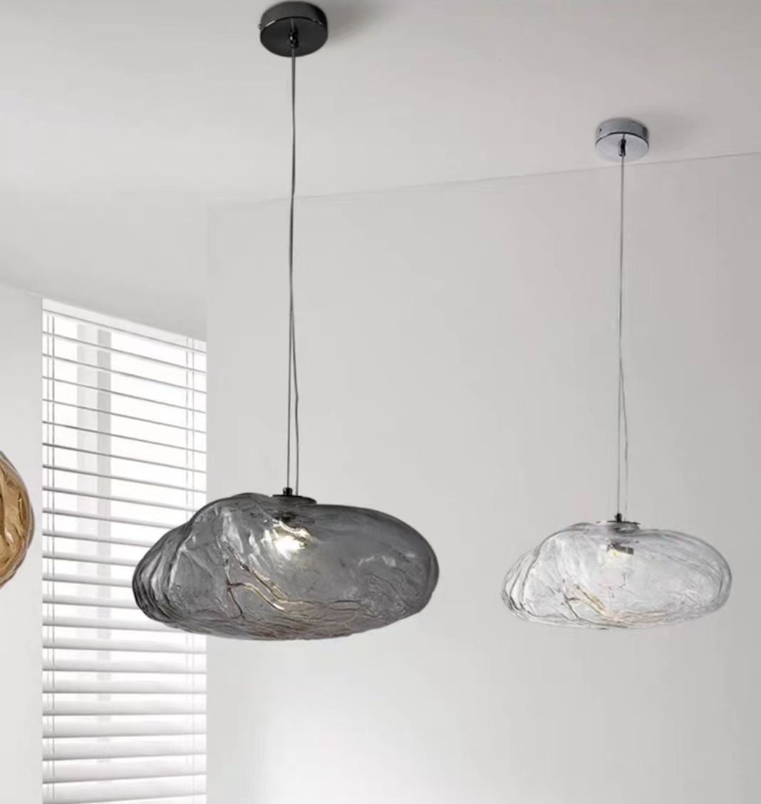 Extra Large Nordic Minimalist Glass Cloud Decorative Chandelier for Stairs / living Room / high-Ceiling Room
