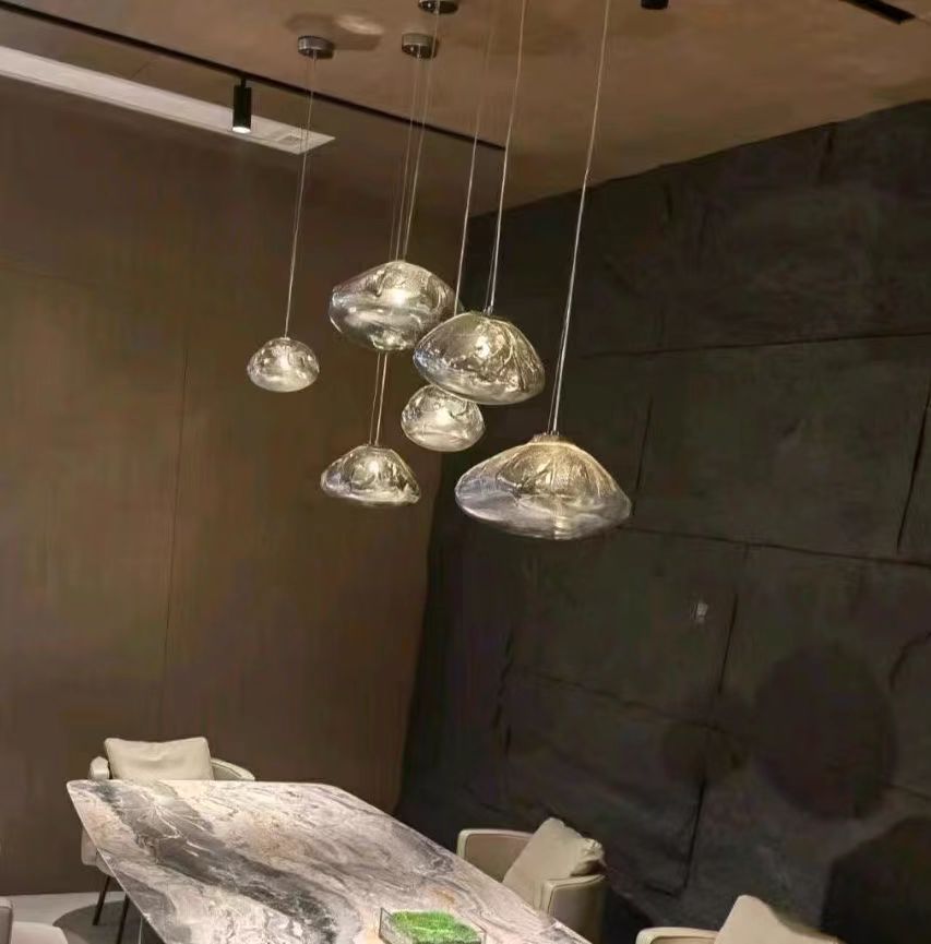 Extra Large Nordic Minimalist Glass Cloud Decorative Chandelier for Stairs / living Room / high-Ceiling Room