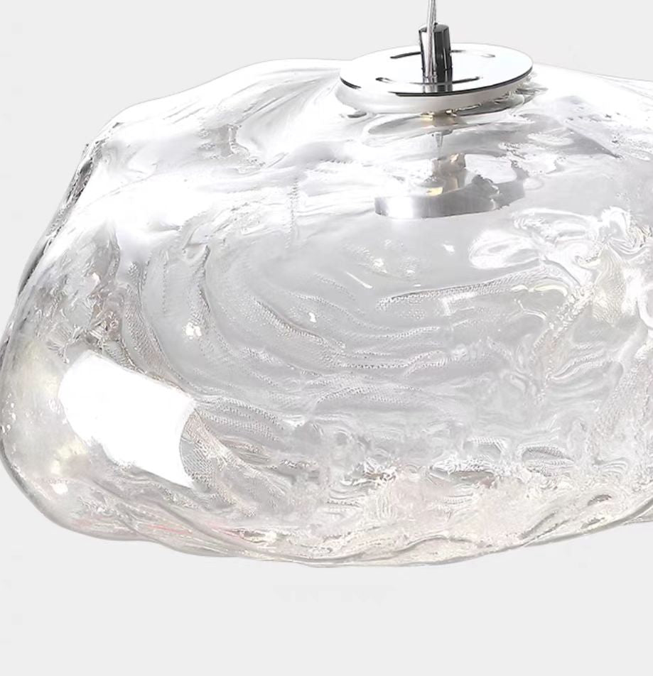 Extra Large Nordic Minimalist Glass Cloud Decorative Chandelier for Stairs / living Room / high-Ceiling Room