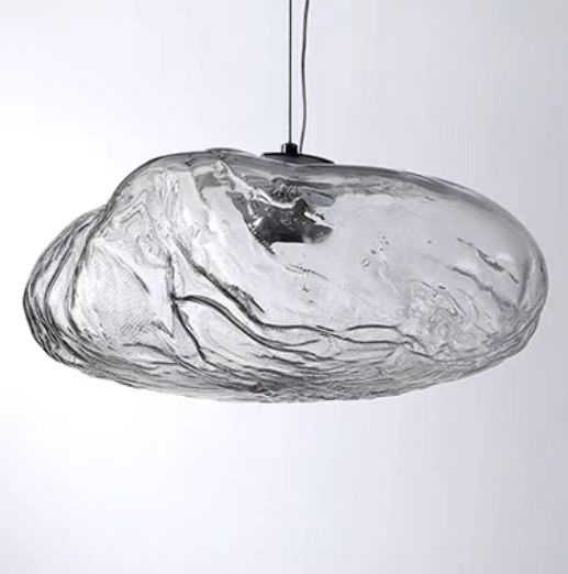 Extra Large Nordic Minimalist Glass Cloud Decorative Chandelier for Stairs / living Room / high-Ceiling Room
