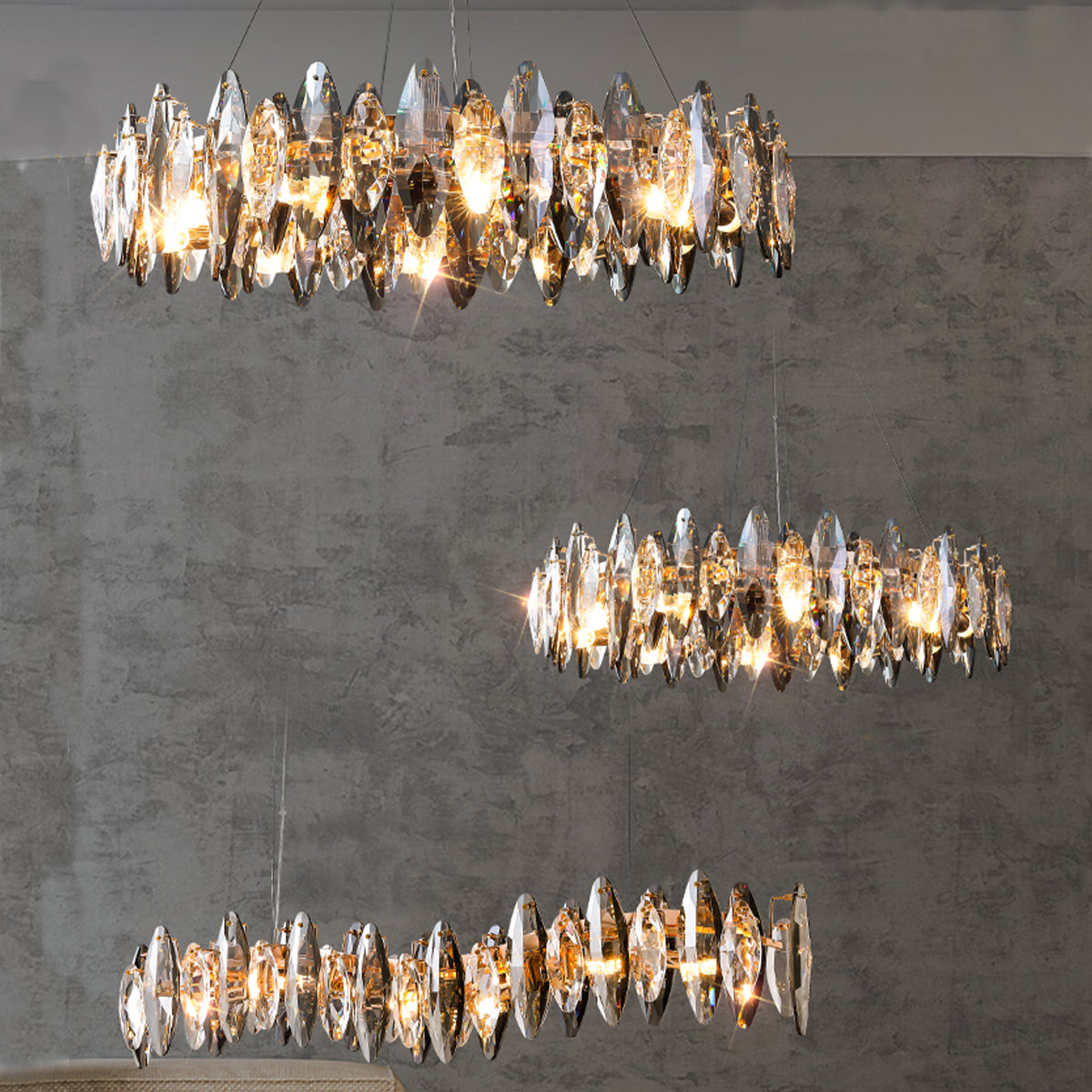 Designer Leaf Crystal Chandelier for Living Room Modern Ceiling Lamp for Dining Decoration Light