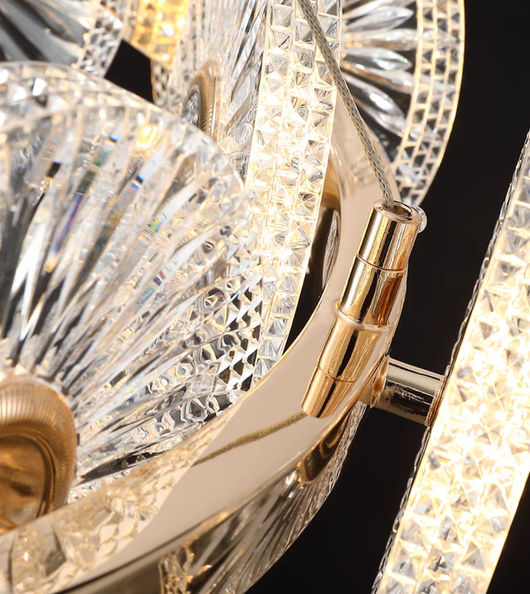 Modern Light Luxury Creative Round Acrylic Pendant Chandelier for Living / dining Room / bedroom