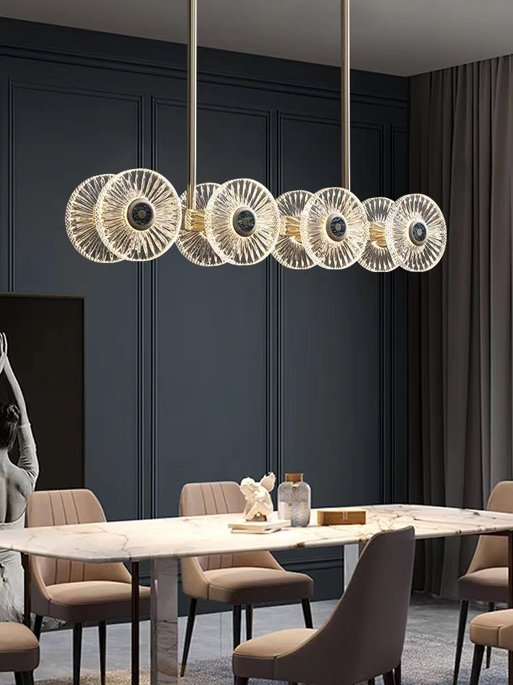 Modern Light Luxury Creative Round Acrylic Pendant Chandelier for Living / dining Room / bedroom