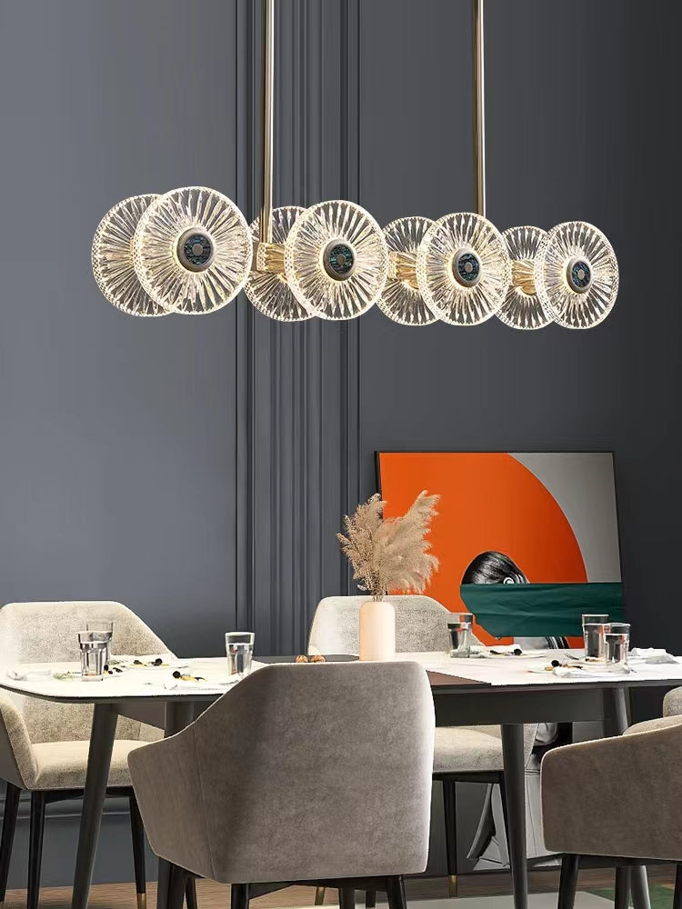 Modern Light Luxury Creative Round Acrylic Pendant Chandelier for Living / dining Room / bedroom