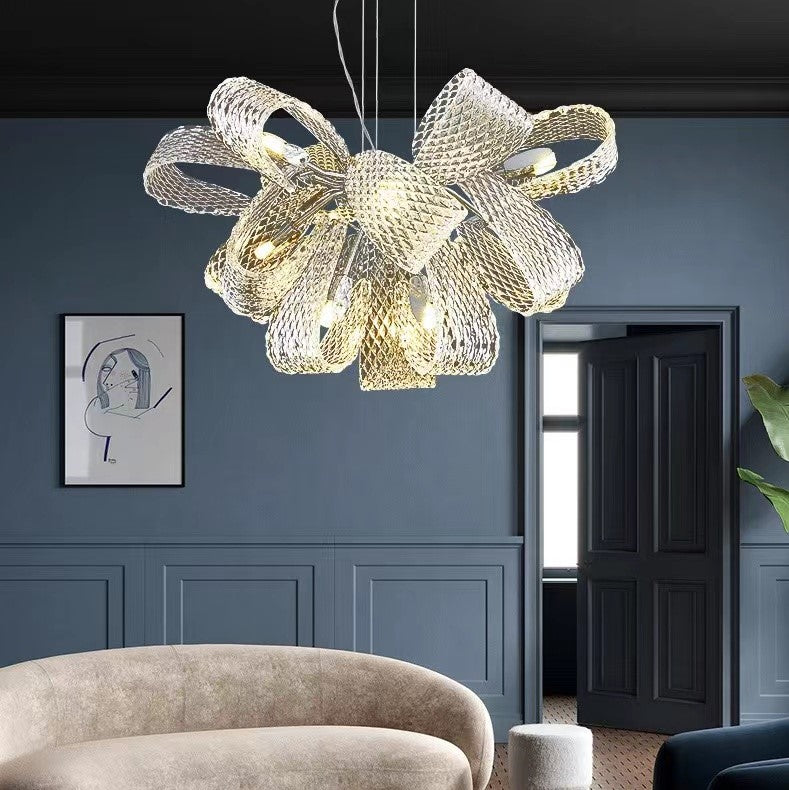 Post-Modern Art Glass Flower Bouquet Pendant Chandelier for Living / dining Room / bedroom