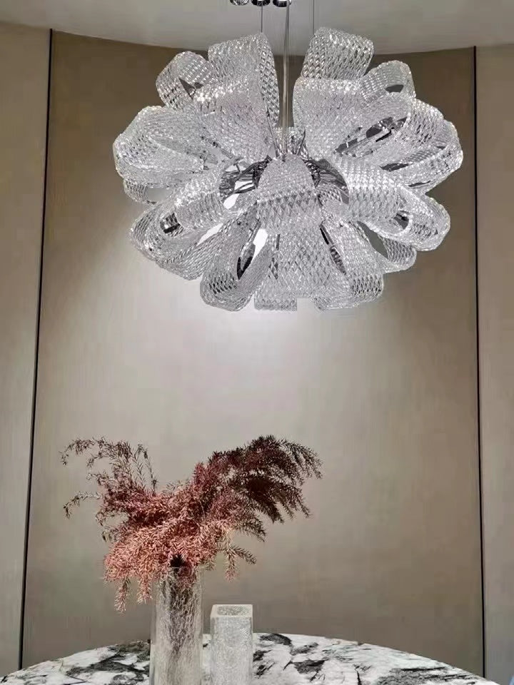 Post-Modern Art Glass Flower Bouquet Pendant Chandelier for Living / dining Room / bedroom