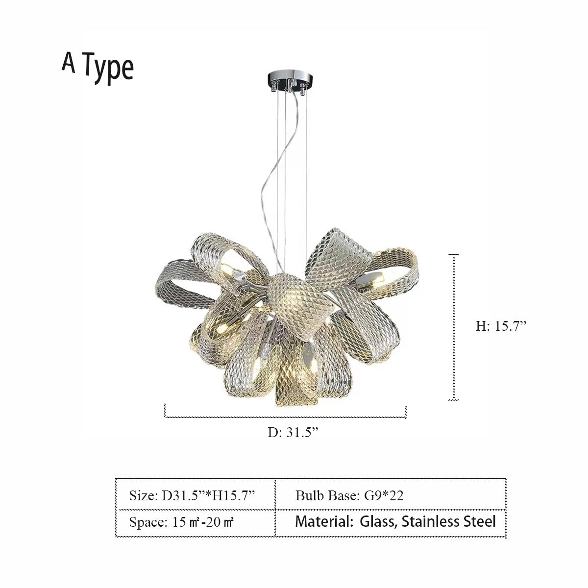 Post-Modern Art Glass Flower Bouquet Pendant Chandelier for Living / dining Room / bedroom
