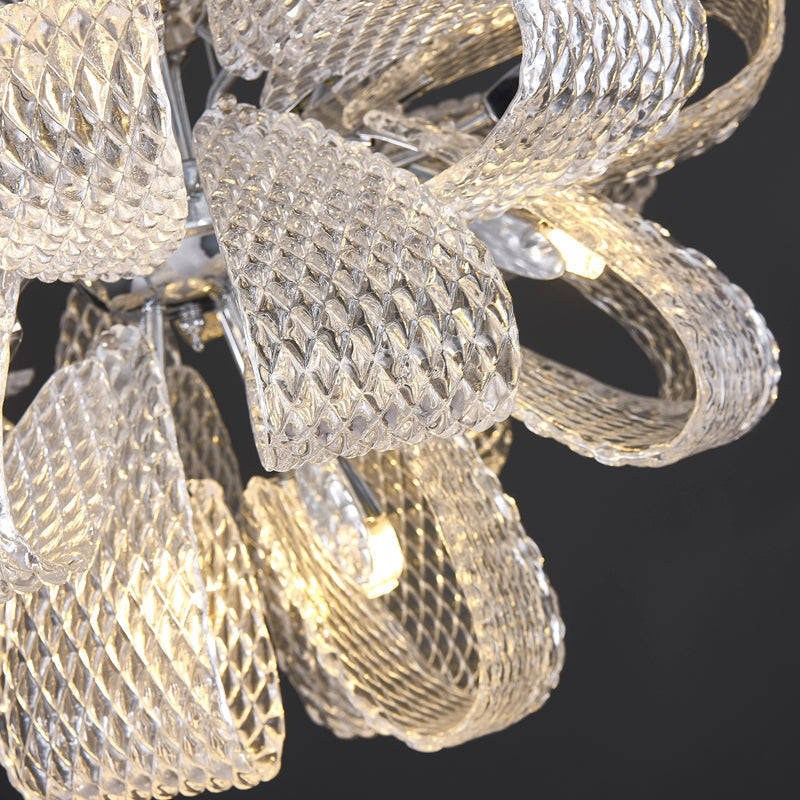 Post-Modern Art Glass Flower Bouquet Pendant Chandelier for Living / dining Room / bedroom
