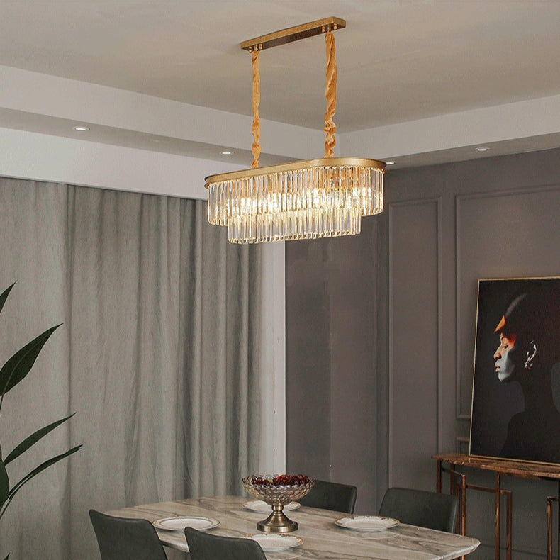 Modern Round Crystal Chandelier Modern Gold Ceiling Light for Living / Bedroom