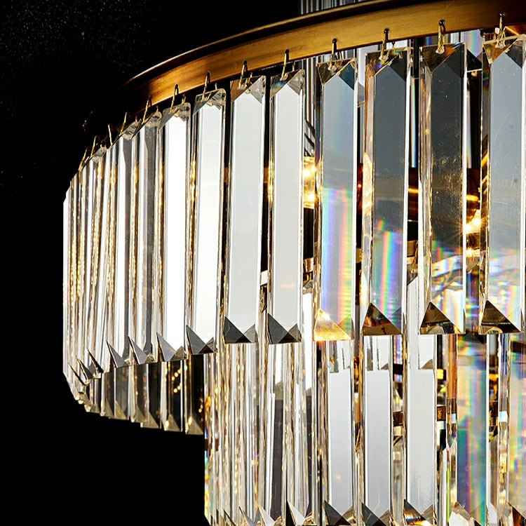 Modern Round Crystal Chandelier Modern Gold Ceiling Light for Living / Bedroom