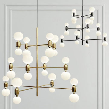 Designer Model Minimalist Multi-Bulb Combination Chandelier for Living / dining Room