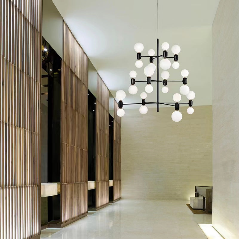 Designer Model Minimalist Multi-Bulb Combination Chandelier for Living / dining Room