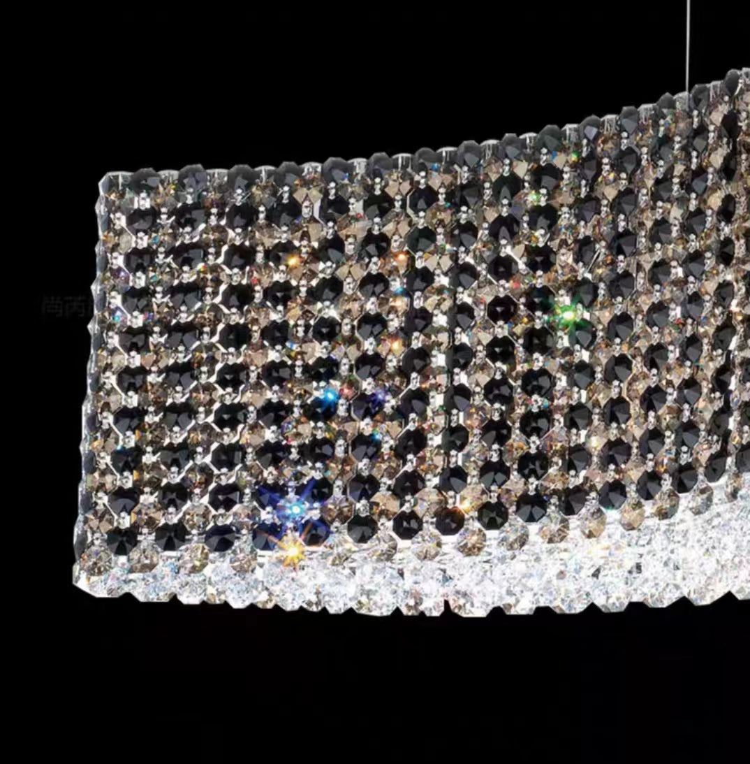 Oversized Luxury Curvilinear Crystal Pendant Chandelier for Dining Room / kitchen Island / living Room