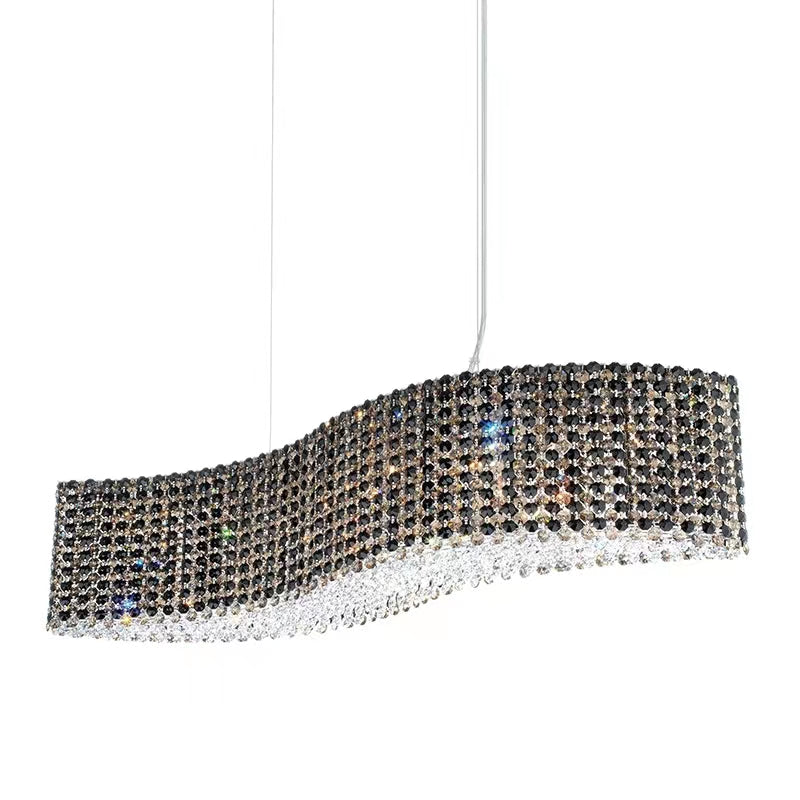 Oversized Luxury Curvilinear Crystal Pendant Chandelier for Dining Room / kitchen Island / living Room