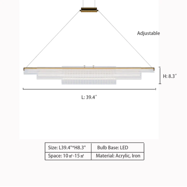 Oversized Nordic 3-Tier Cylinder Pendant Light with Acrylic and Iron Finish for Dining