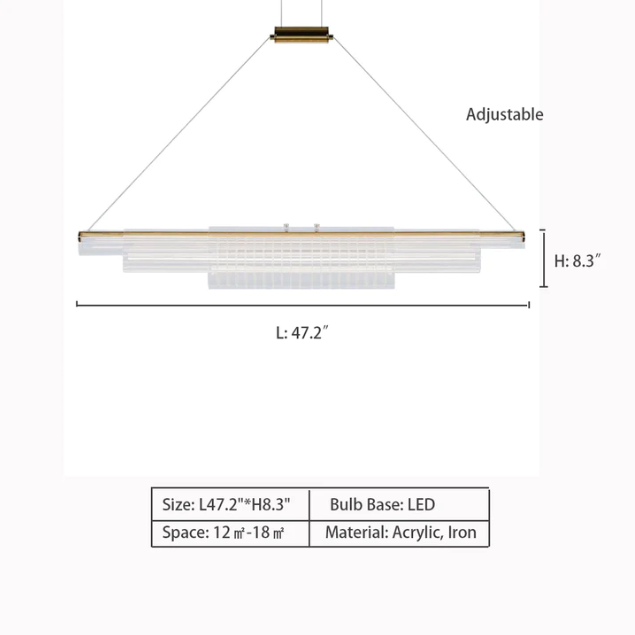 Oversized Nordic 3-Tier Cylinder Pendant Light with Acrylic and Iron Finish for Dining