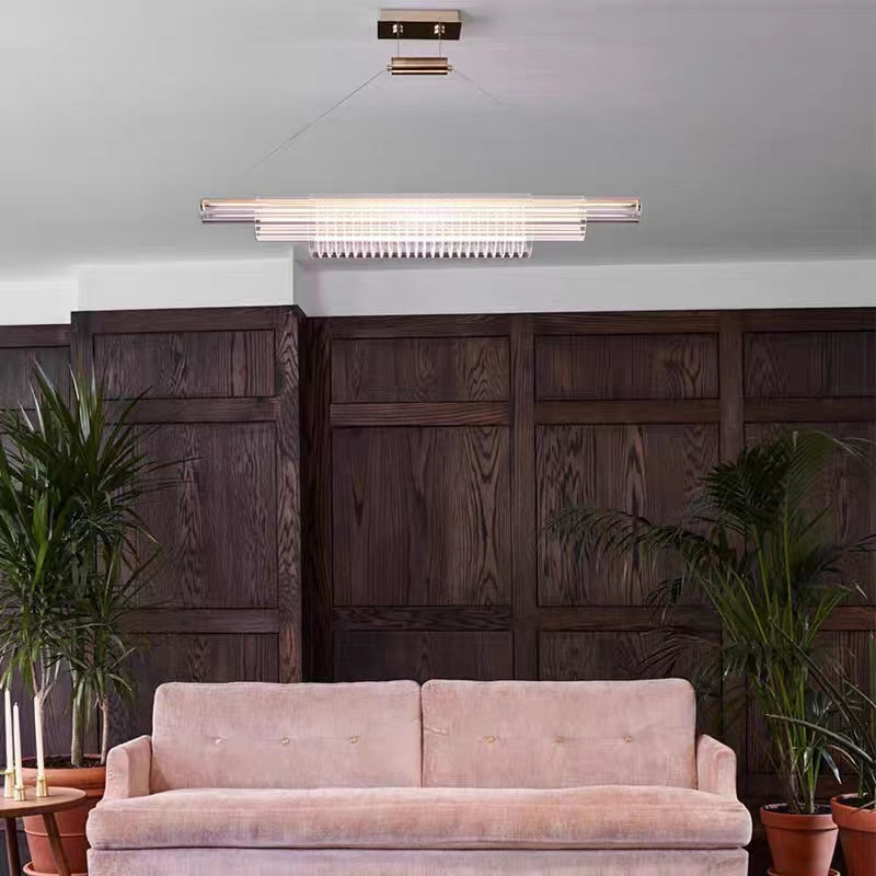 Oversized Nordic 3-Tier Cylinder Pendant Light with Acrylic and Iron Finish for Dining